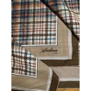 Sciarpa Andina Soft Plaid Scarf Beige Brown Green Cream